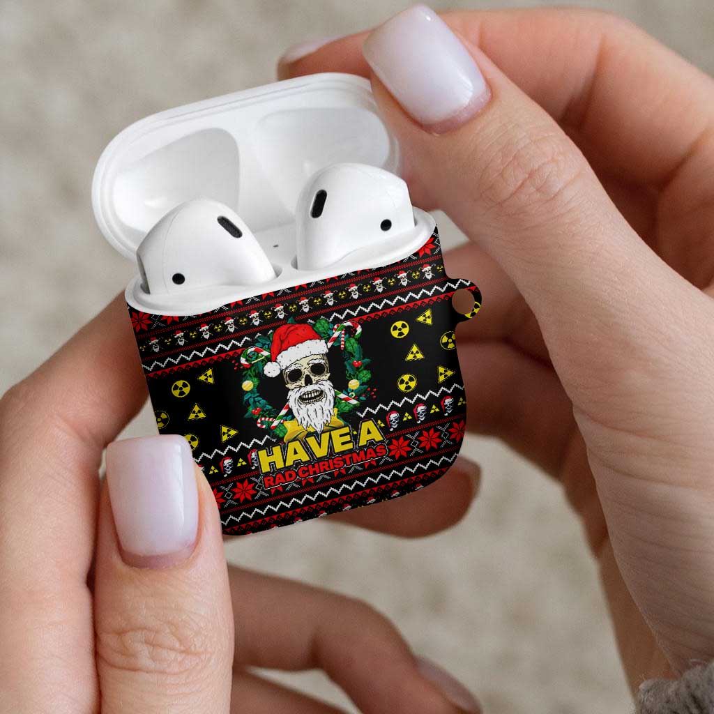 Skull Have A Rad Christmas AirPods Case Xmas Holiday Patterns - Wonder Print Shop