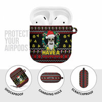 Skull Have A Rad Christmas AirPods Case Xmas Holiday Patterns - Wonder Print Shop