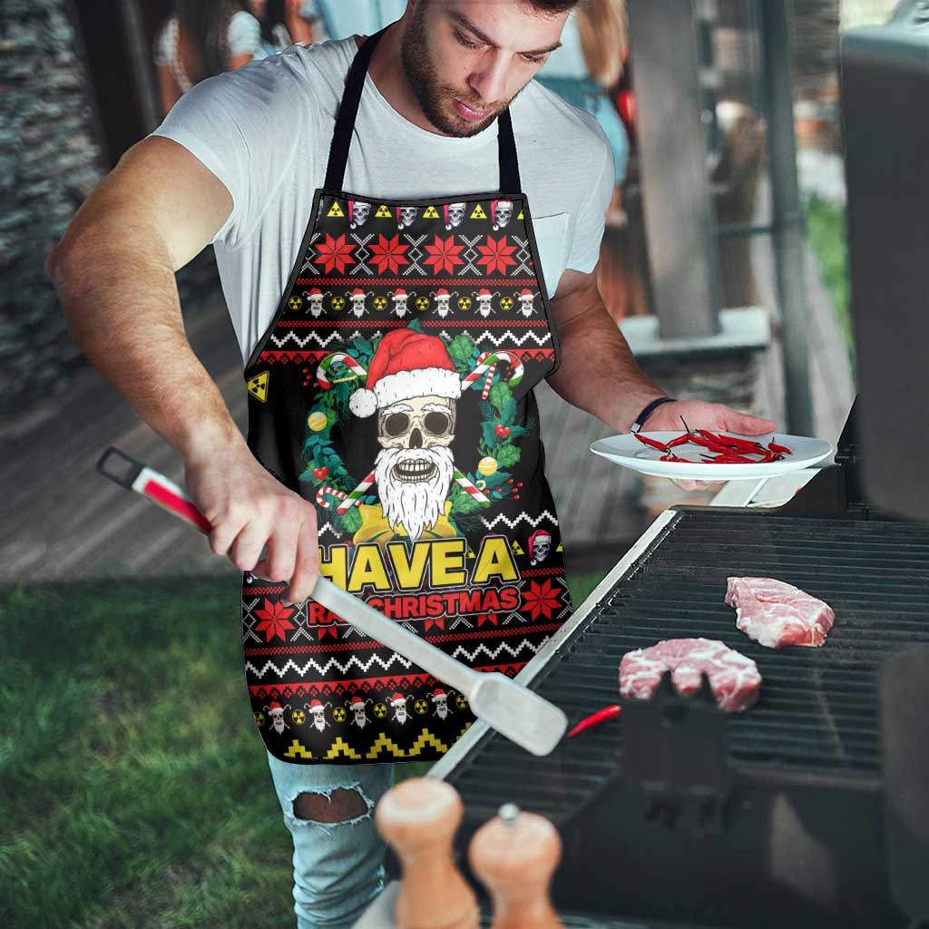 Skull Have A Rad Christmas Apron Xmas Holiday Patterns - Wonder Print Shop