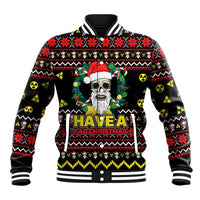 Skull Have A Rad Christmas Baseball Jacket Xmas Holiday Patterns - Wonder Print Shop
