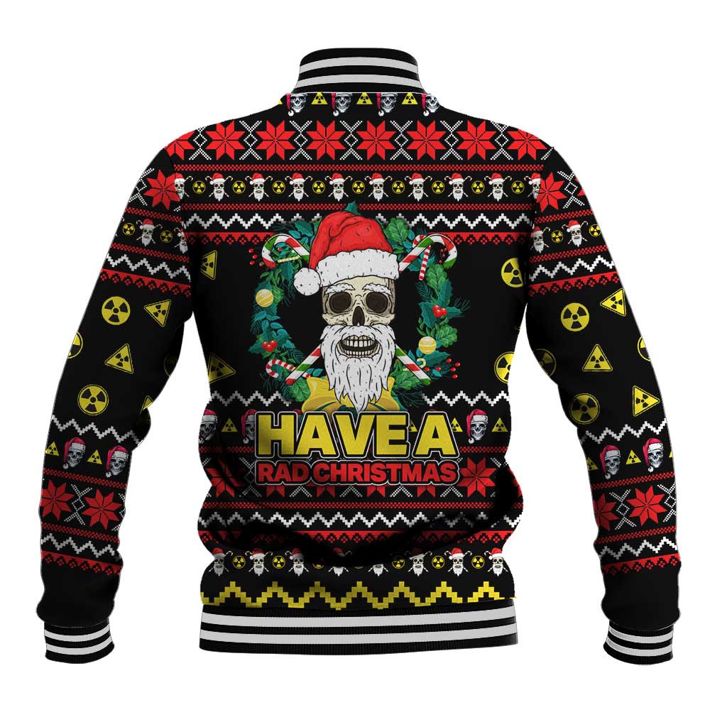 Skull Have A Rad Christmas Baseball Jacket Xmas Holiday Patterns - Wonder Print Shop