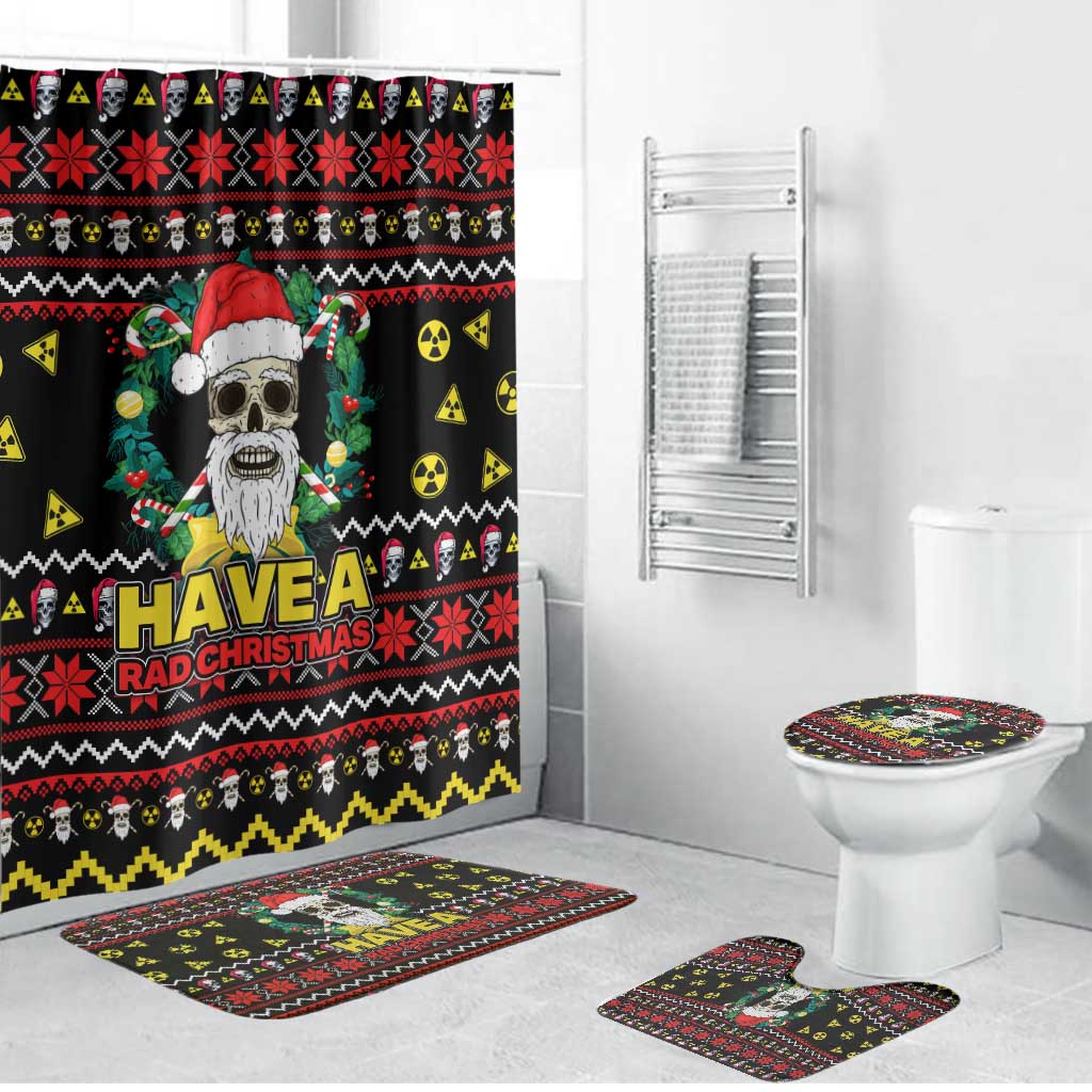 Skull Have A Rad Christmas Bathroom Set Xmas Holiday Patterns - Wonder Print Shop