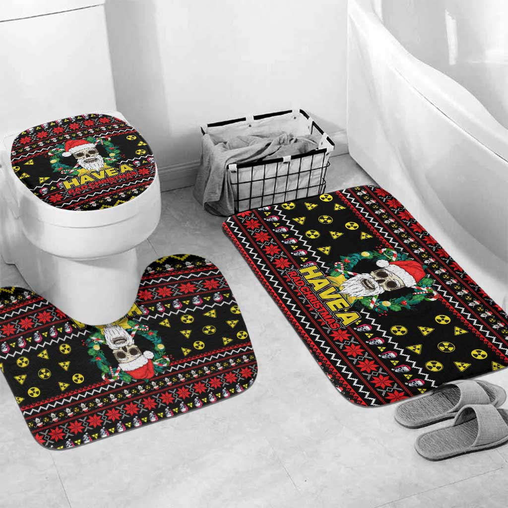 Skull Have A Rad Christmas Bathroom Set Xmas Holiday Patterns - Wonder Print Shop