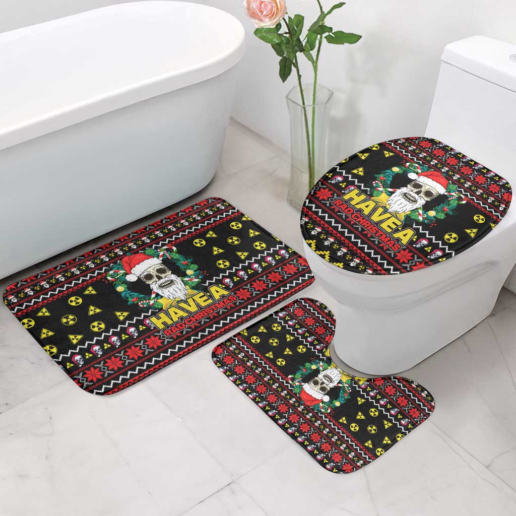 Skull Have A Rad Christmas Bathroom Set Xmas Holiday Patterns - Wonder Print Shop