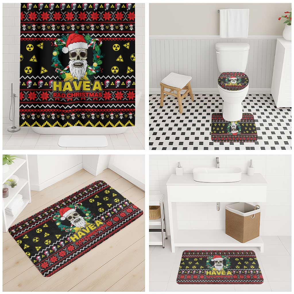 Skull Have A Rad Christmas Bathroom Set Xmas Holiday Patterns - Wonder Print Shop