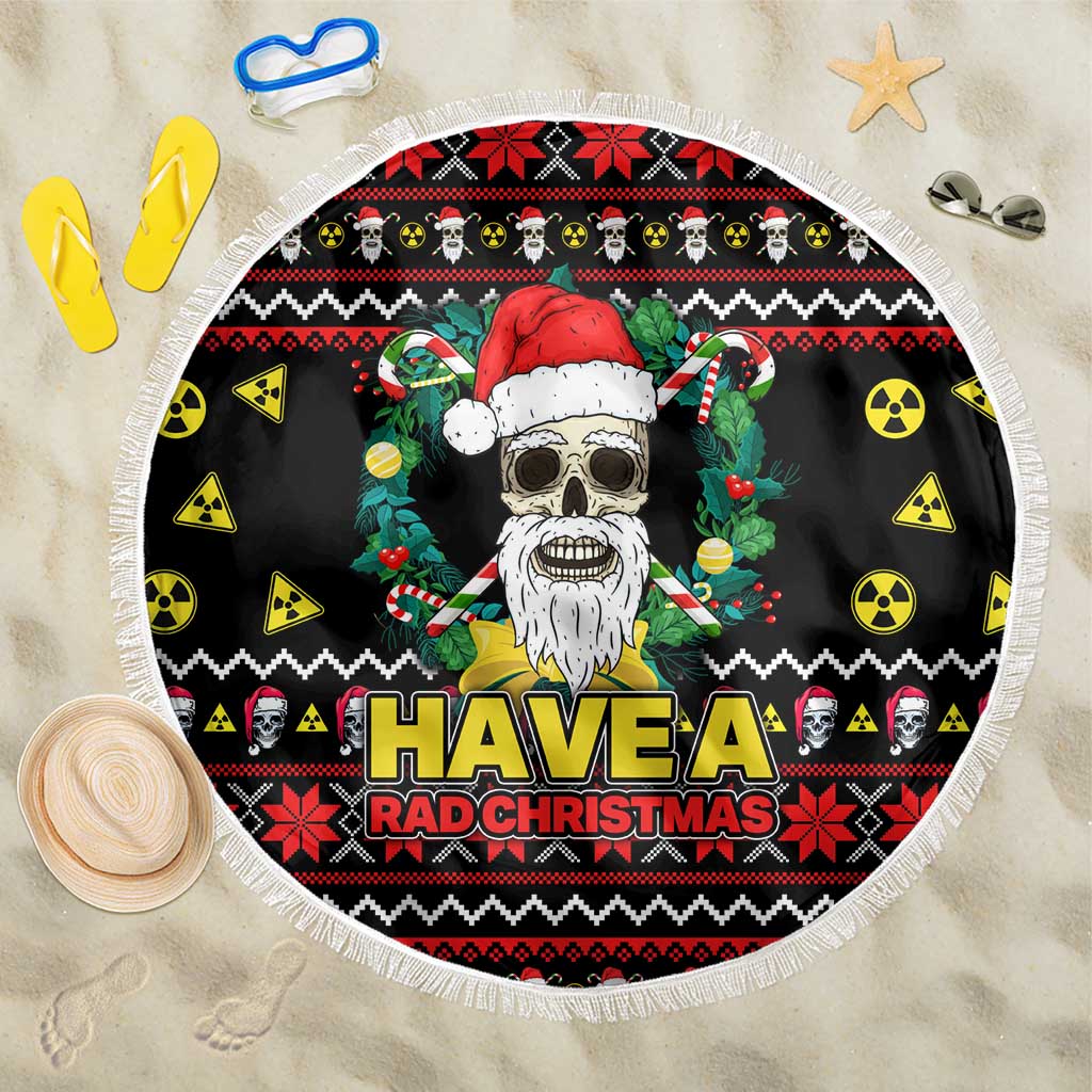 Skull Have A Rad Christmas Beach Blanket Xmas Holiday Patterns - Wonder Print Shop