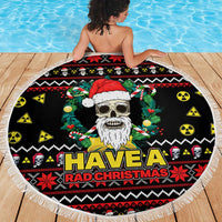 Skull Have A Rad Christmas Beach Blanket Xmas Holiday Patterns - Wonder Print Shop