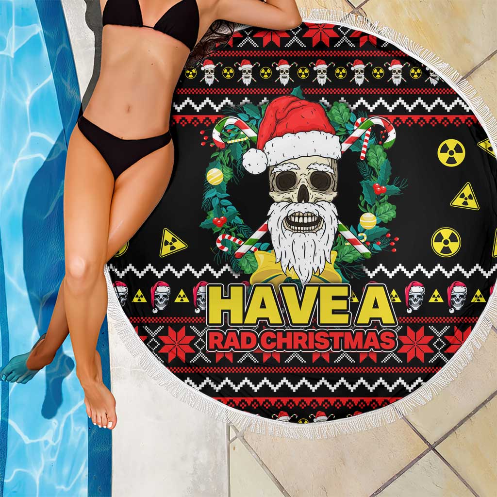 Skull Have A Rad Christmas Beach Blanket Xmas Holiday Patterns - Wonder Print Shop