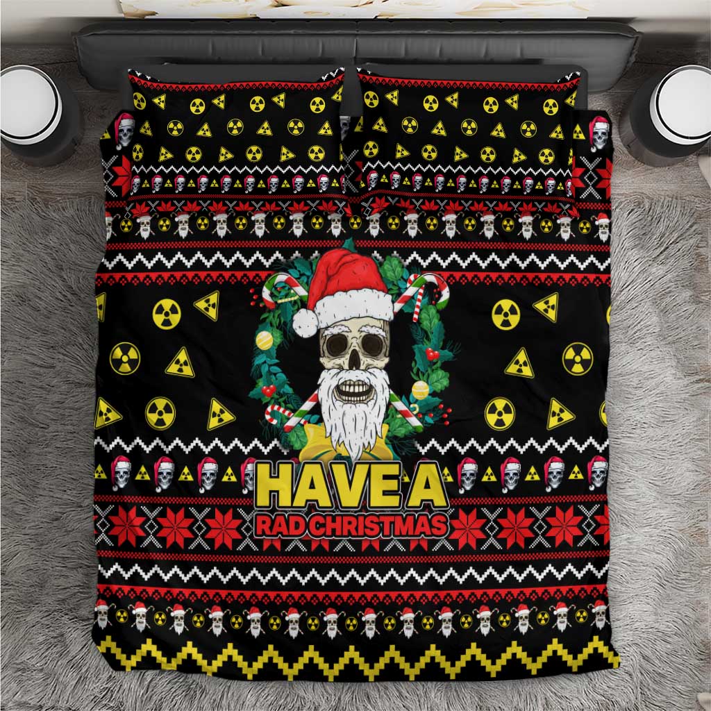 Skull Have A Rad Christmas Bedding Set Xmas Holiday Patterns - Wonder Print Shop
