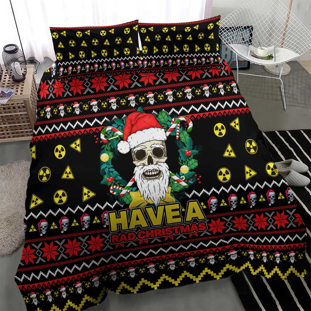 Skull Have A Rad Christmas Bedding Set Xmas Holiday Patterns - Wonder Print Shop