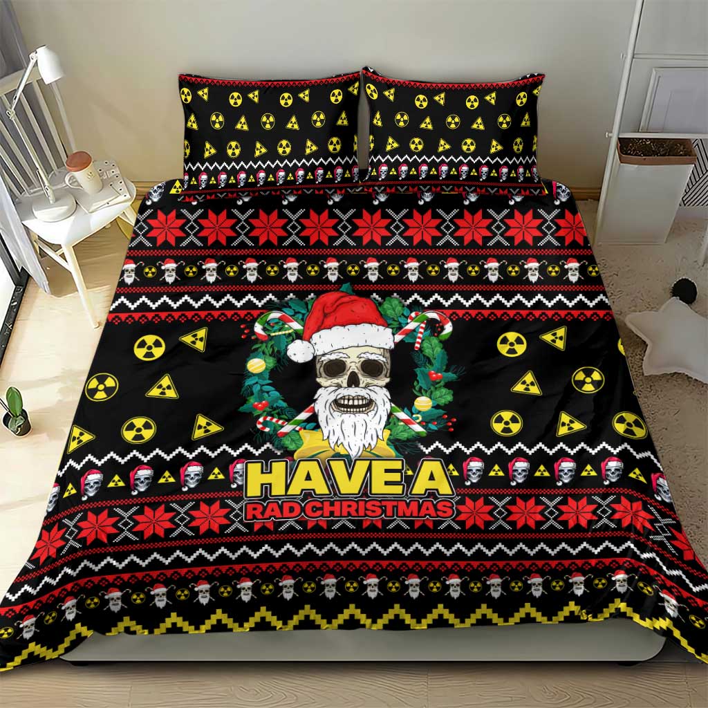 Skull Have A Rad Christmas Bedding Set Xmas Holiday Patterns - Wonder Print Shop
