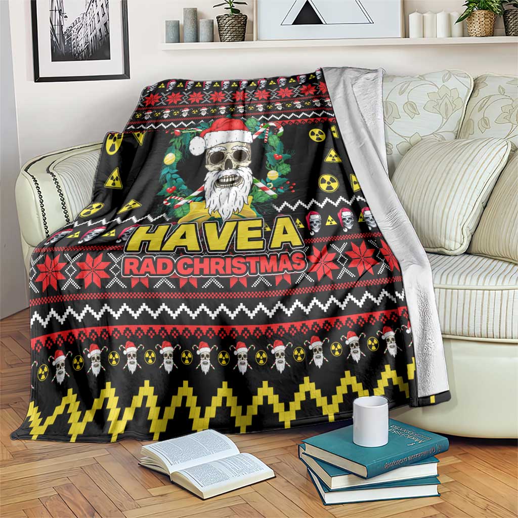 Skull Have A Rad Christmas Blanket Xmas Holiday Patterns - Wonder Print Shop