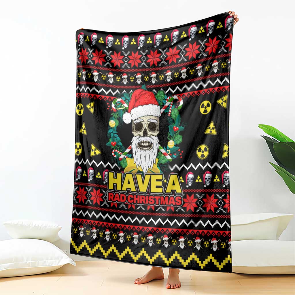 Skull Have A Rad Christmas Blanket Xmas Holiday Patterns - Wonder Print Shop