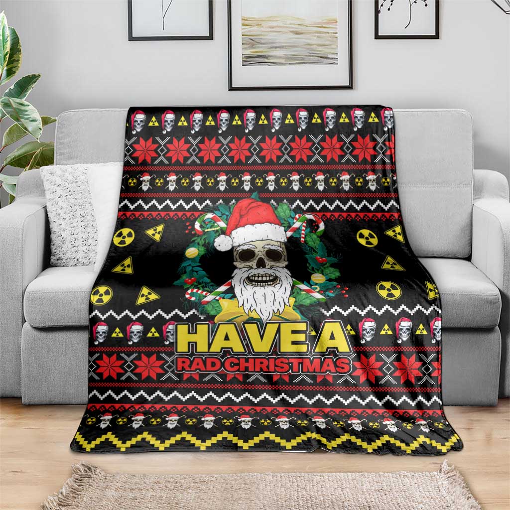 Skull Have A Rad Christmas Blanket Xmas Holiday Patterns - Wonder Print Shop