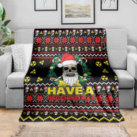 Skull Have A Rad Christmas Blanket Xmas Holiday Patterns - Wonder Print Shop