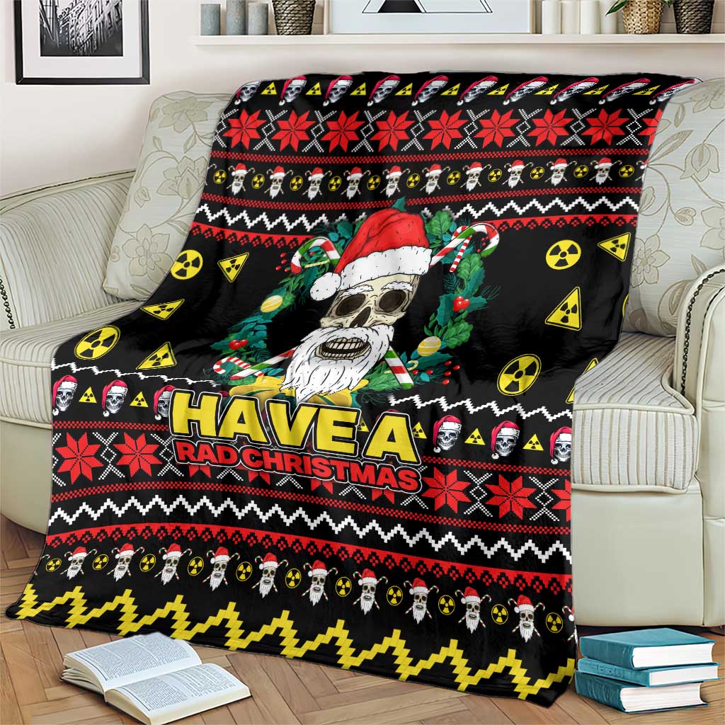 Skull Have A Rad Christmas Blanket Xmas Holiday Patterns - Wonder Print Shop