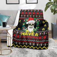Skull Have A Rad Christmas Blanket Xmas Holiday Patterns - Wonder Print Shop