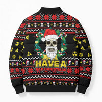 Skull Have A Rad Christmas Bomber Puffer Jacket Xmas Holiday Patterns - Wonder Print Shop