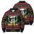 Skull Have A Rad Christmas Bomber Puffer Jacket Xmas Holiday Patterns - Wonder Print Shop