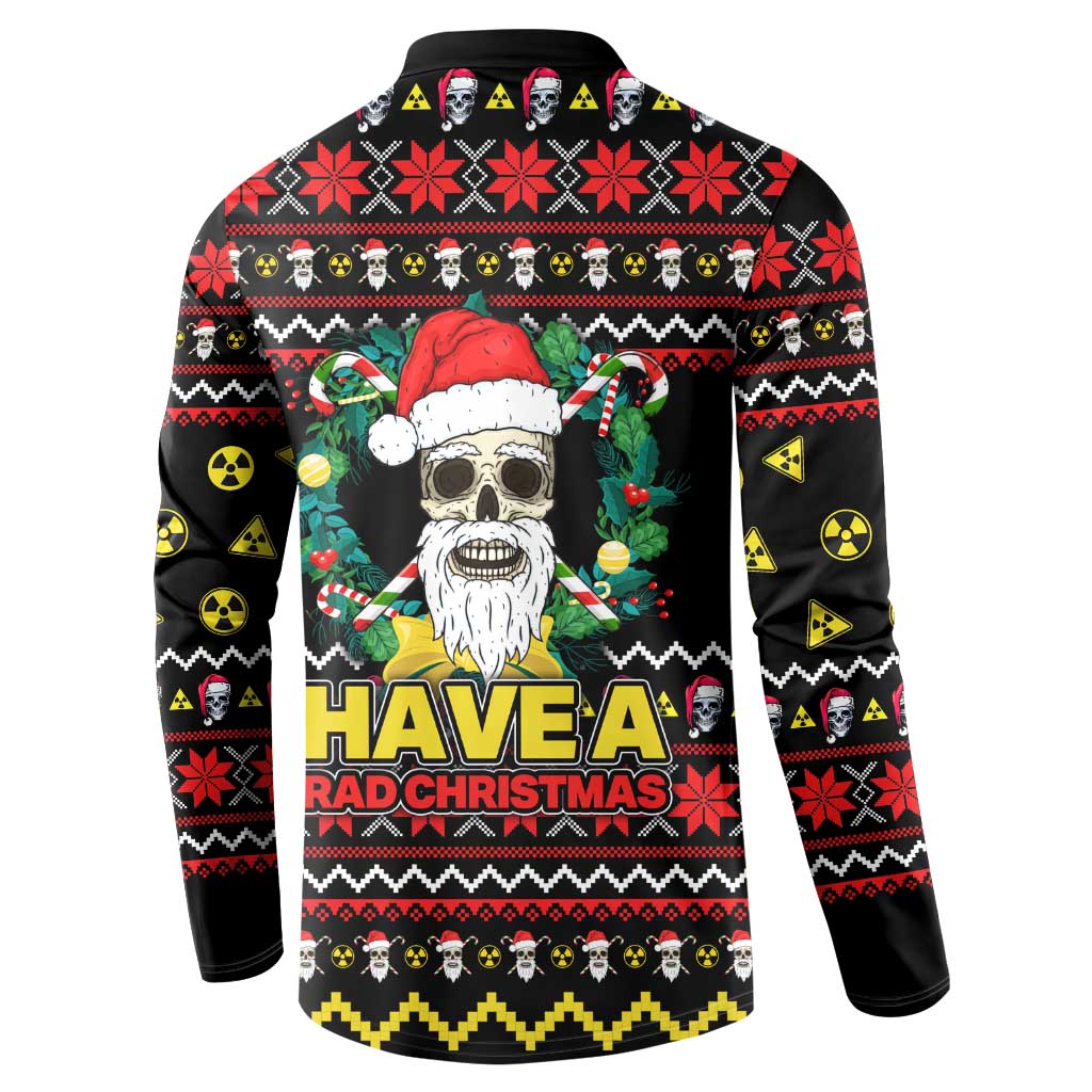 Skull Have A Rad Christmas Button Sweatshirt Xmas Holiday Patterns - Wonder Print Shop