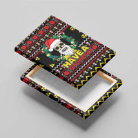 Skull Have A Rad Christmas Canvas Wall Art Xmas Holiday Patterns - Wonder Print Shop