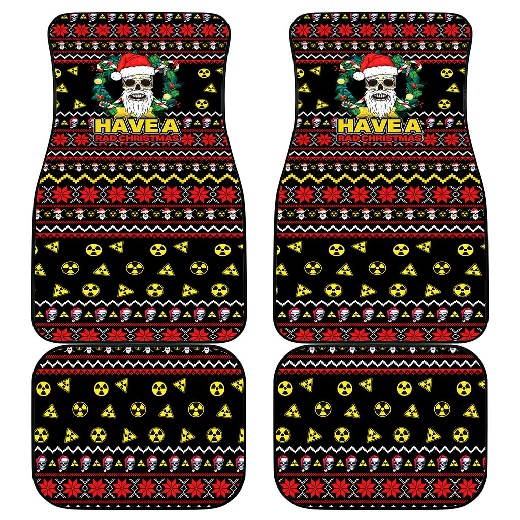 Skull Have A Rad Christmas Car Mats Xmas Holiday Patterns - Wonder Print Shop