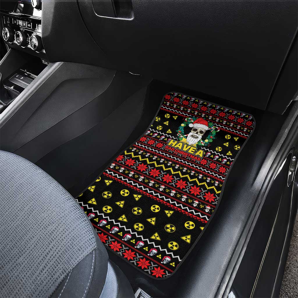 Skull Have A Rad Christmas Car Mats Xmas Holiday Patterns - Wonder Print Shop