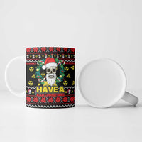Skull Have A Rad Christmas Ceramic Mug Xmas Holiday Patterns - Wonder Print Shop