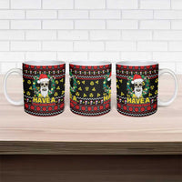 Skull Have A Rad Christmas Ceramic Mug Xmas Holiday Patterns - Wonder Print Shop