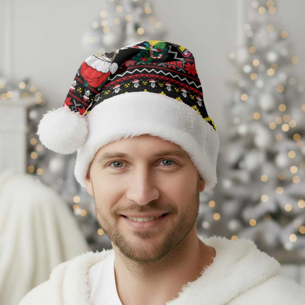 Skull Have A Rad Christmas Santa Hat Xmas Holiday Patterns - Wonder Print Shop