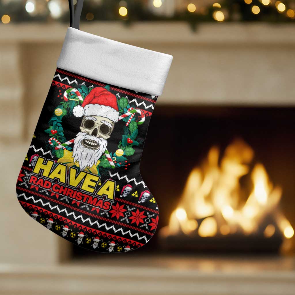 Skull Have A Rad Christmas Stocking Xmas Holiday Patterns - Wonder Print Shop