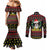 Skull Have A Rad Christmas Couples Matching Mermaid Dress and Long Sleeve Button Shirt Xmas Holiday Patterns - Wonder Print Shop