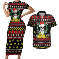 Skull Have A Rad Christmas Couples Matching Short Sleeve Bodycon Dress and Hawaiian Shirt Xmas Holiday Patterns - Wonder Print Shop