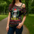 Skull Have A Rad Christmas Cross Shoulder Shirt Xmas Holiday Patterns - Wonder Print Shop