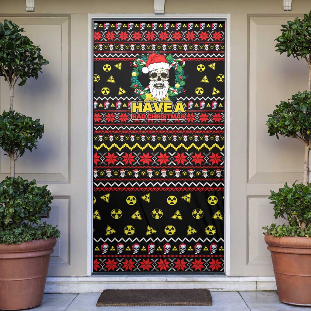 Skull Have A Rad Christmas Door Cover Xmas Holiday Patterns - Wonder Print Shop