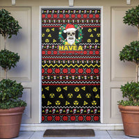 Skull Have A Rad Christmas Door Cover Xmas Holiday Patterns - Wonder Print Shop