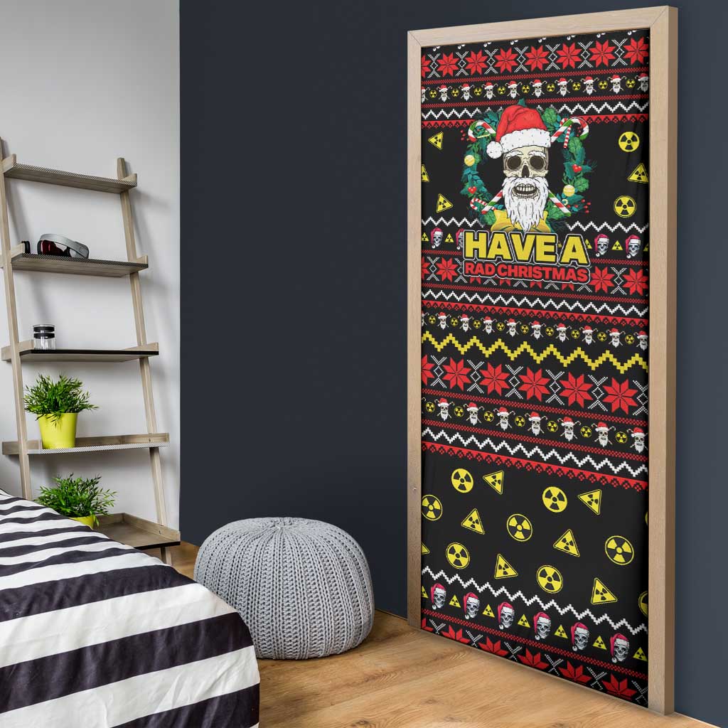 Skull Have A Rad Christmas Door Cover Xmas Holiday Patterns - Wonder Print Shop