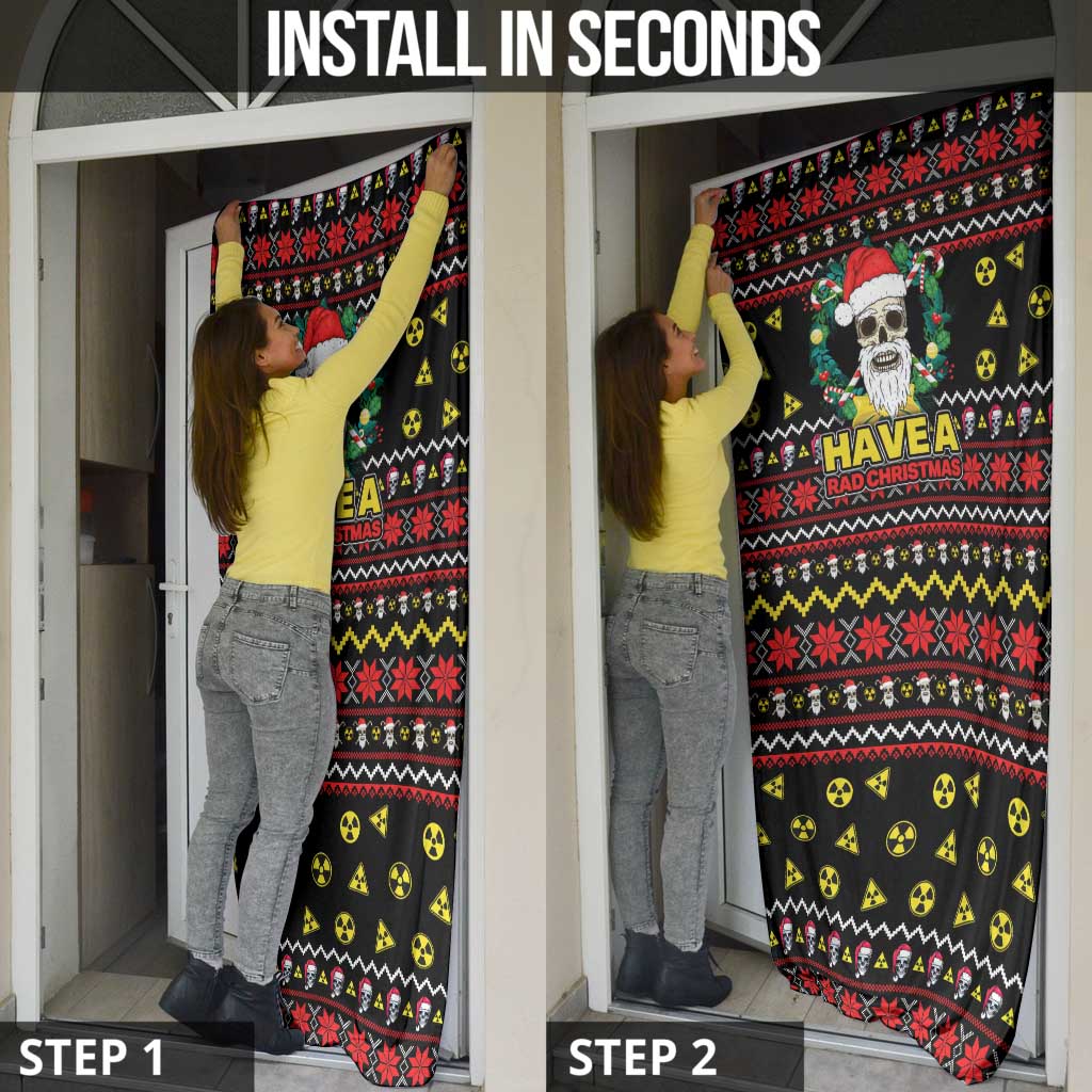 Skull Have A Rad Christmas Door Cover Xmas Holiday Patterns - Wonder Print Shop