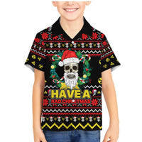 Skull Have A Rad Christmas Family Matching Mermaid Dress and Hawaiian Shirt Xmas Holiday Patterns - Wonder Print Shop