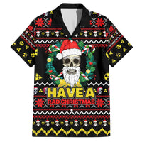 Skull Have A Rad Christmas Family Matching Off The Shoulder Long Sleeve Dress and Hawaiian Shirt Xmas Holiday Patterns - Wonder Print Shop