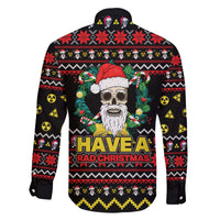 Skull Have A Rad Christmas Family Matching Off The Shoulder Long Sleeve Dress and Hawaiian Shirt Xmas Holiday Patterns - Wonder Print Shop