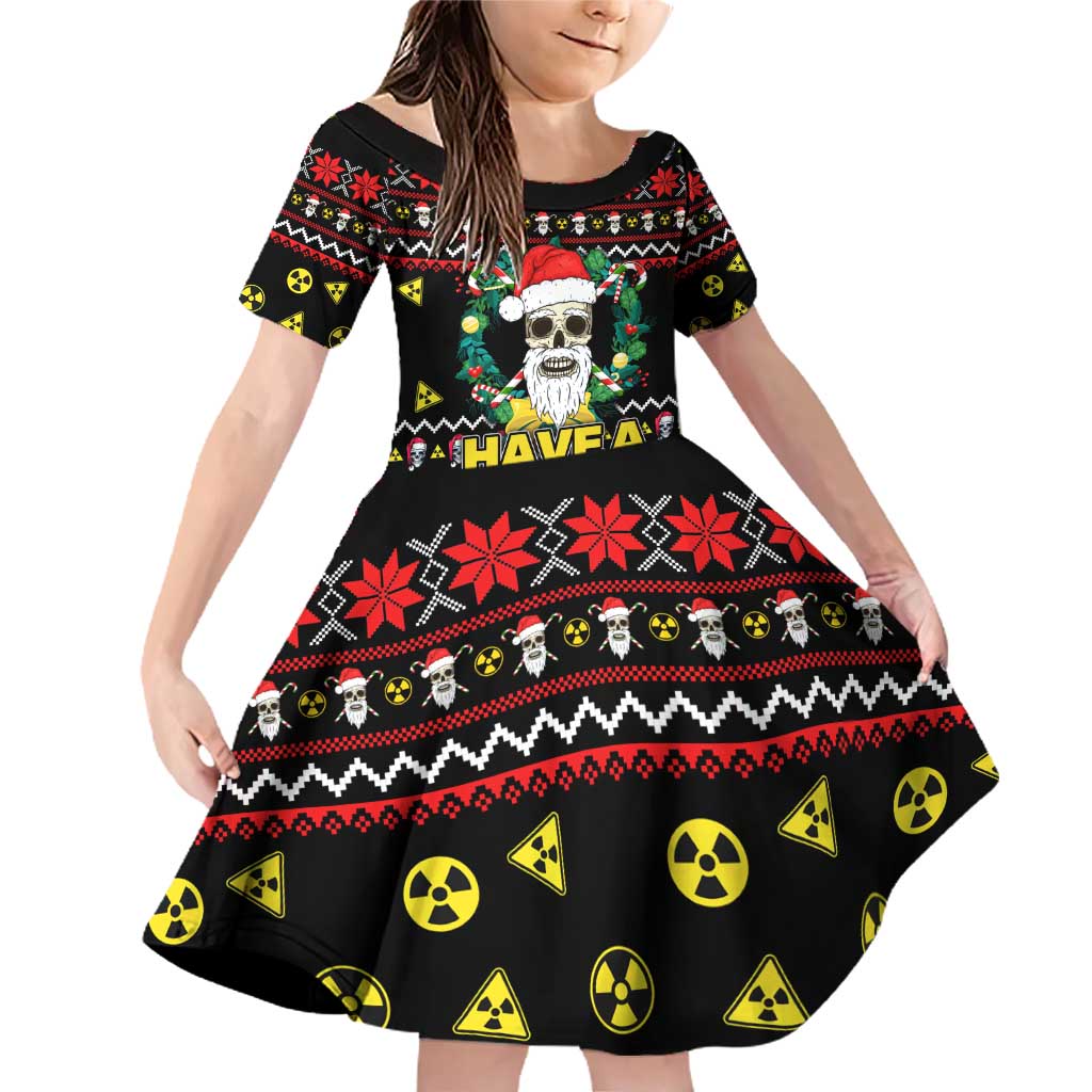 Skull Have A Rad Christmas Family Matching Off Shoulder Short Dress and Hawaiian Shirt Xmas Holiday Patterns - Wonder Print Shop
