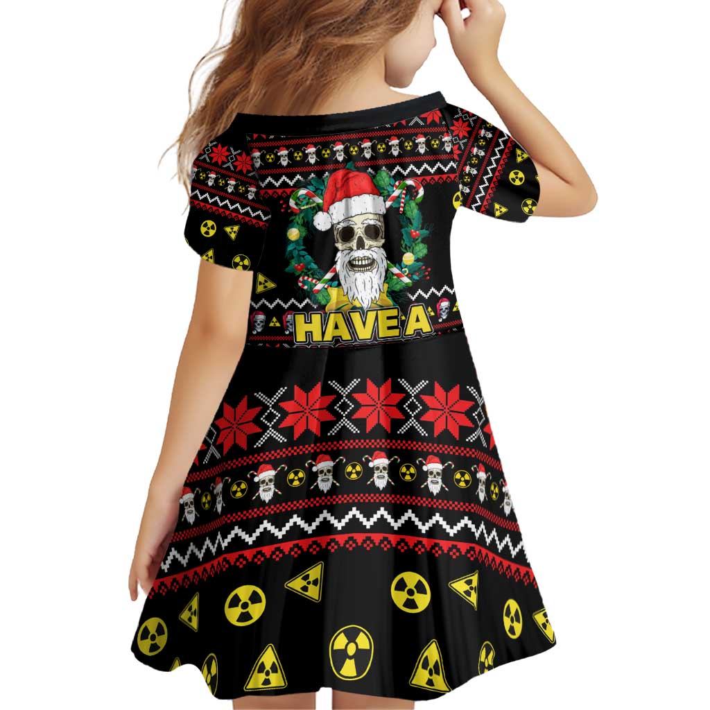 Skull Have A Rad Christmas Family Matching Off Shoulder Short Dress and Hawaiian Shirt Xmas Holiday Patterns - Wonder Print Shop