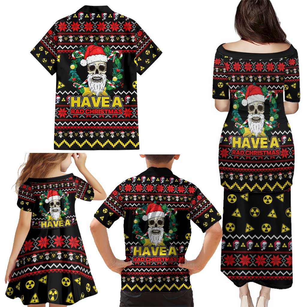 Skull Have A Rad Christmas Family Matching Puletasi and Hawaiian Shirt Xmas Holiday Patterns - Wonder Print Shop