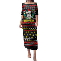 Skull Have A Rad Christmas Family Matching Puletasi and Hawaiian Shirt Xmas Holiday Patterns - Wonder Print Shop