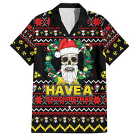 Skull Have A Rad Christmas Family Matching Short Sleeve Bodycon Dress and Hawaiian Shirt Xmas Holiday Patterns - Wonder Print Shop