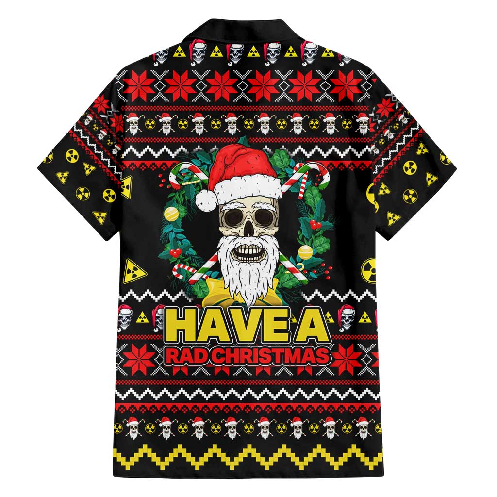 Skull Have A Rad Christmas Family Matching Short Sleeve Bodycon Dress and Hawaiian Shirt Xmas Holiday Patterns - Wonder Print Shop