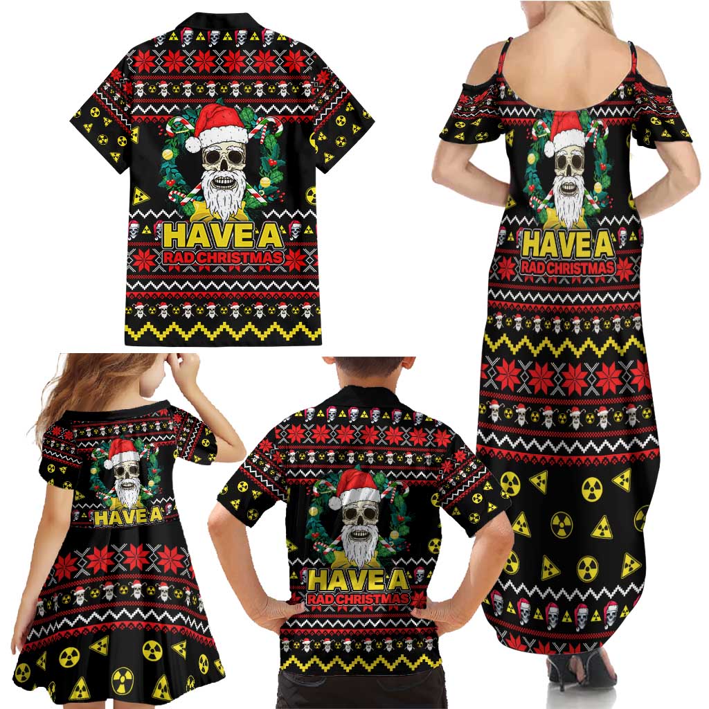 Skull Have A Rad Christmas Family Matching Summer Maxi Dress and Hawaiian Shirt Xmas Holiday Patterns - Wonder Print Shop