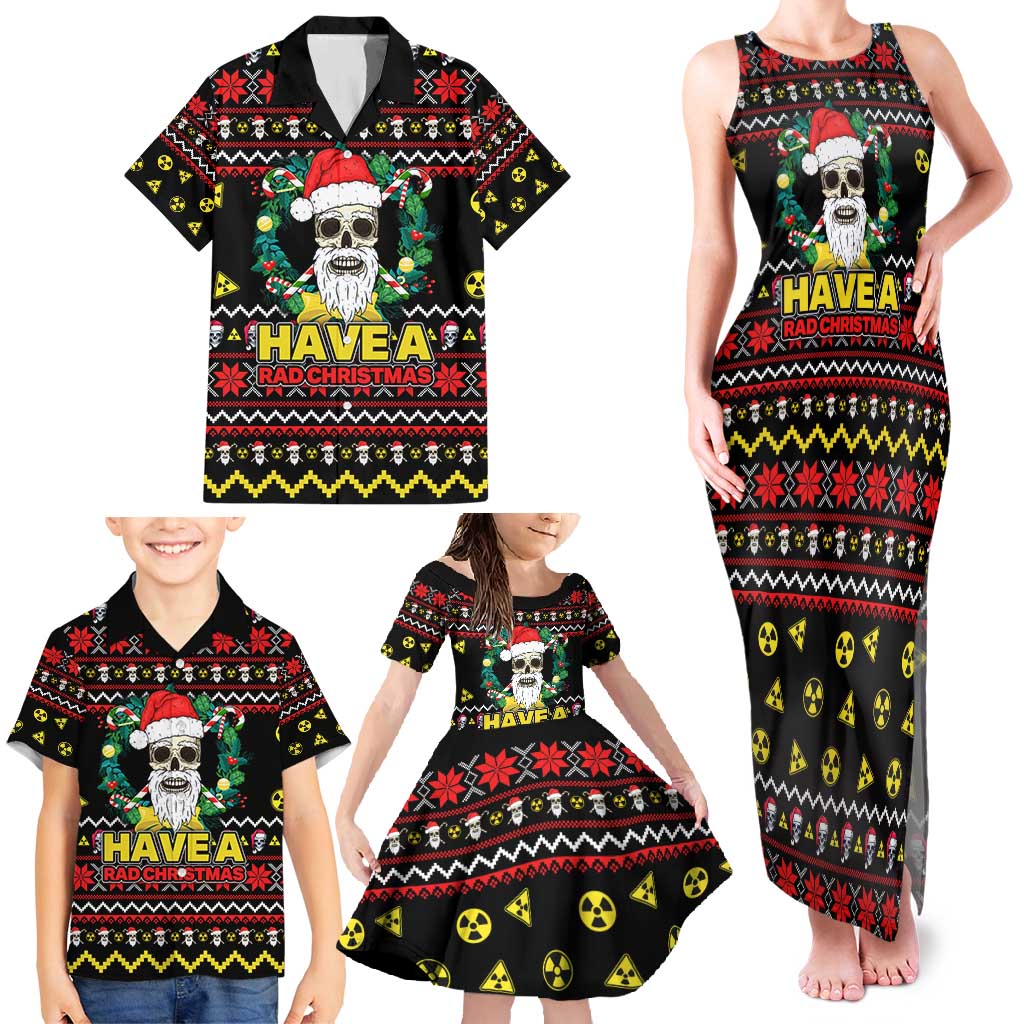 Skull Have A Rad Christmas Family Matching Tank Maxi Dress and Hawaiian Shirt Xmas Holiday Patterns - Wonder Print Shop