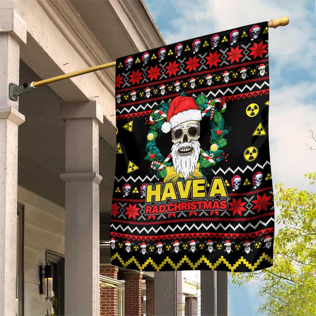 Skull Have A Rad Christmas Garden Flag Xmas Holiday Patterns - Wonder Print Shop